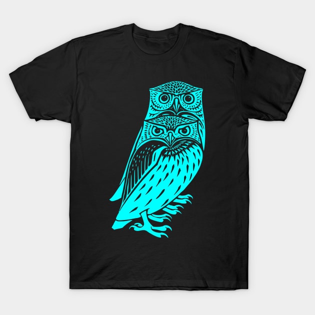 2 owls T-Shirt by la chataigne qui vole ⭐⭐⭐⭐⭐